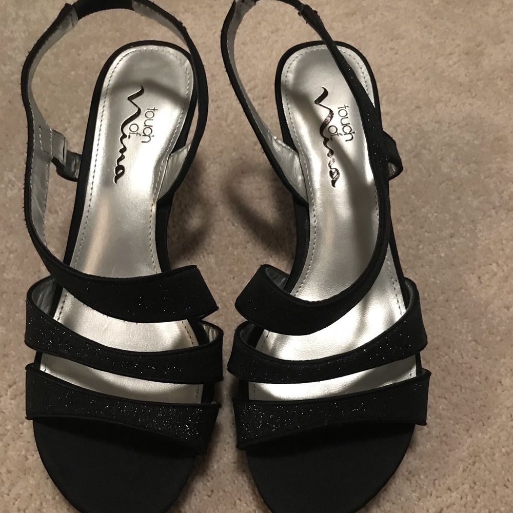 Black sparkle dress shoes